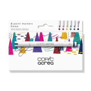 Copic acrea set, Deep Colors pakke med 6 stk