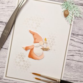 Die Gnome h�ller ett ljus gummiapan FORUDBESTILLING