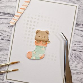 Die Nalle i Julstrumpa gummiapan FORUDBESTILLING