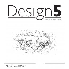 Akrylstempel D5C029 - Mixed media Glass Wing Design5 ST20