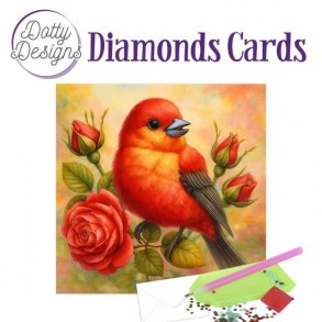 Diamond Cards - Scarlet Rose Songbird 