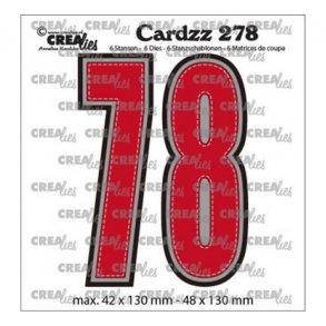 Die Crealies cards 278 tallene 7+8 