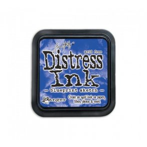 Distress ink pad 6x6 blueprint sketch 