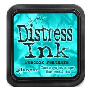 Distress ink pad 6x6 Peacock feathers 