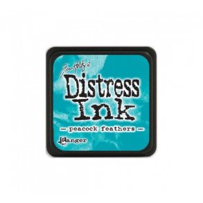 Distress mini ink pad peacock feathers