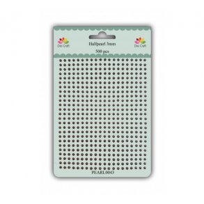 Dixi Craft Halvperler 3mm 500stk Coffee Brown pearl0043 xxx