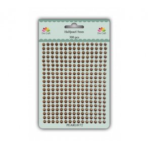 Dixi Craft Halvperler 5mm 300stk Bronze pearl0172 -
