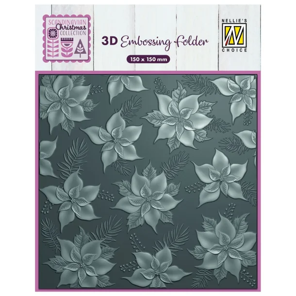 3D embossingfolder Poinsettia Nellie Snellen