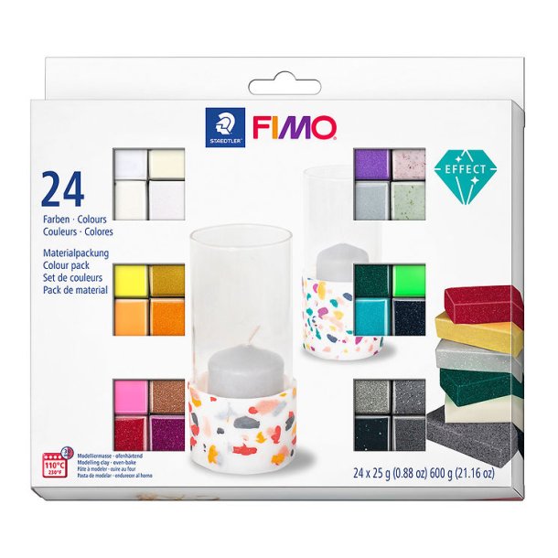 Fimo effect st 24 farver 24x25g