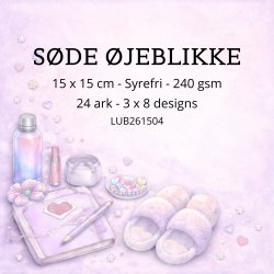 Papirblok S�de �jeblikke - 15 x 15 cm - Luna Hobby