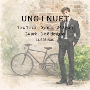 Papirblok Ung i nuet - 15,5 cm x 15,5 cm. - Luna Hobby