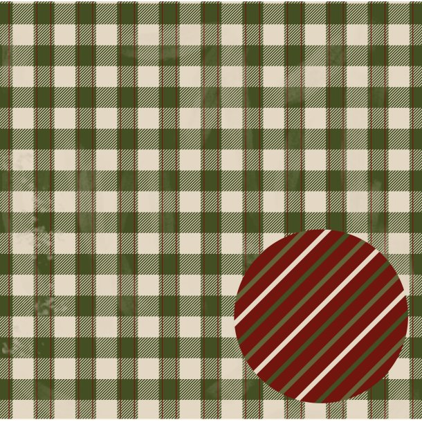 Designpapir Gingham Style 30,5 x 30,5 cm - Luna Hobby