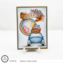 Three Scoops Akrylstempel Globus . at rejse er at leve