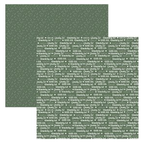 Designpapir God Jul Gr�n 30,5 x 30,5 cm - Luna Hobby