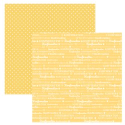 Designpapir Yellow Konfirmation - 30,5 x 30,5 cm - Luna Hobby