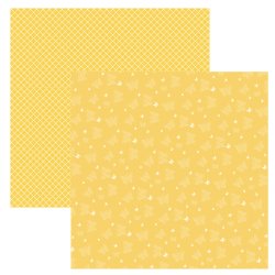 Designpapir Sommerfugle Gul 30,5 x 30,5 cm - Luna Hobby