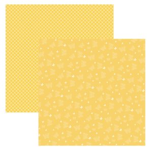 Designpapir Sommerfugle Gul 30,5 x 30,5 cm - Luna Hobby