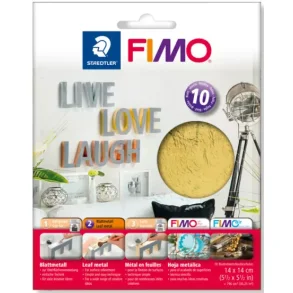 Fimo Blad metal guld 120g 10ark 14x14cm