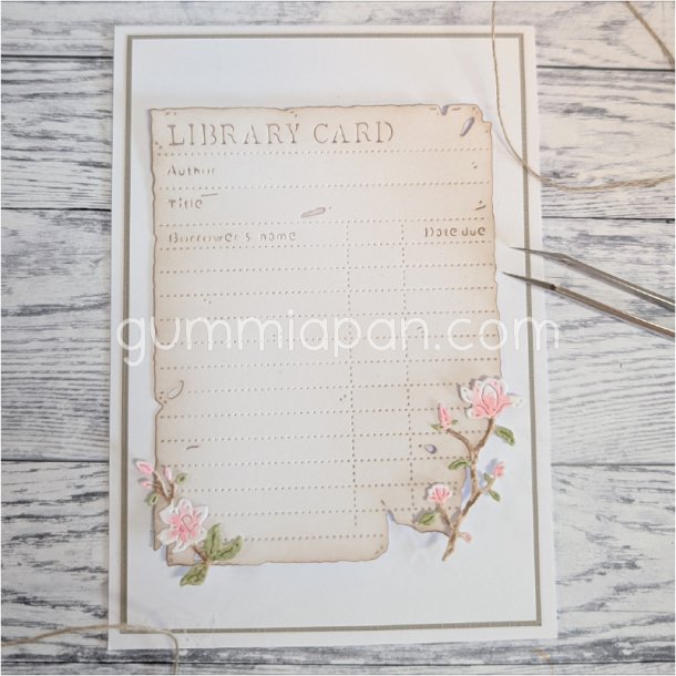 Die Old Library Card gummiapan