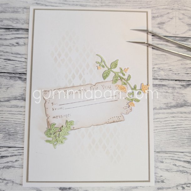 Die Old Flowers For You Ticket gummiapan