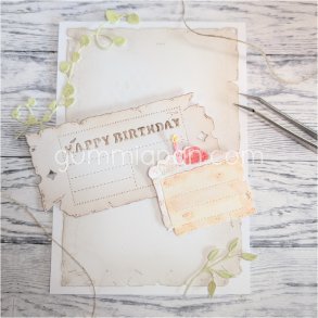 Die Birthday Cake Note gummiapan 