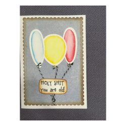 Gummistempel aflang ballon ST27