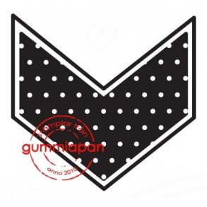 Gummistempel prikket chevron gummiapan ST27