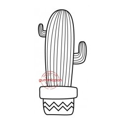Gummistempel lille kaktus ST24