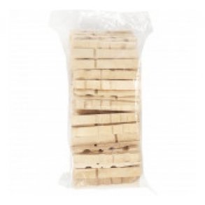 Halve tjklemmer, 7x1x0,8 cm, birk, pakke med 100stk.