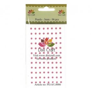 Halvperler 3mm 96stk pink pearl0006 