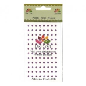 Halvperler 3mm 96stk violet pearl0047 xxx