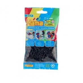 Hama perler midi nr. 18 sort 1000stk