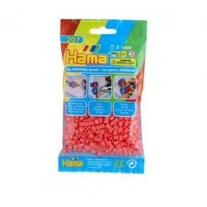 Hama perler midi nr. 44 pastel rd 1000stk