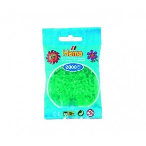 Hama perler MINI nr. 16 transp. grn 2000stk