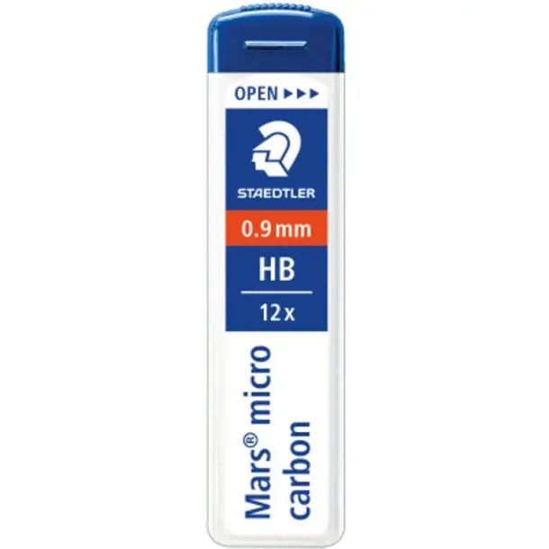 Stifter mars micro 0,9mm HB 12stk i en pakke