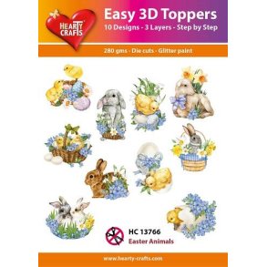 Easy 3D ark udstanset 13766 Easter Animals 10s�t