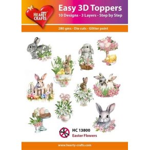 Easy 3D ark udstanset 13800 Easter Flowers 10s�t