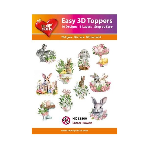 Easy 3D ark udstanset 13800 Easter Flowers 10st