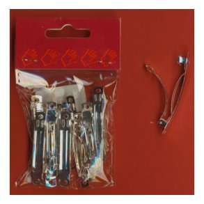 Hr spnder i metal 50mm slvfarve - 10 stk