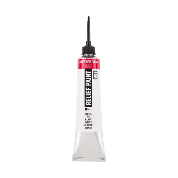 Relief paint tube 20 ml White 100