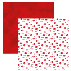 Designpapir Jubil�um Flag - 30,5 x 30,5 cm. - Luna Hobby