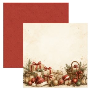 Designpapir Julegaver & hygge 30,5 x 30,5 cm. - Luna Hobby