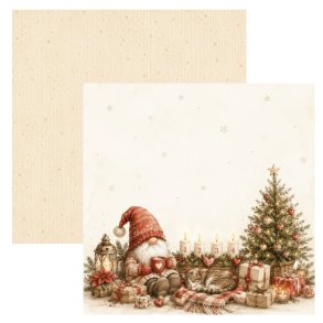 Designpapir Julemorgen 30,5 x 30,5 cm - Luna Hobby