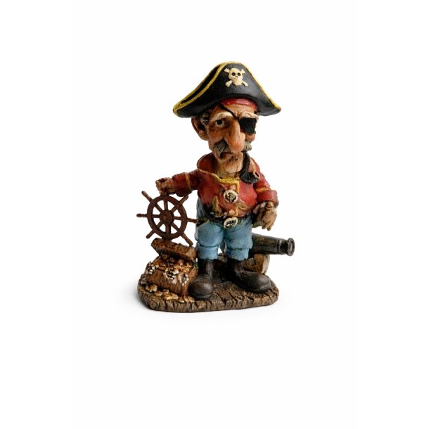 Pirat med kanon -  nikkehoved 19-23cm