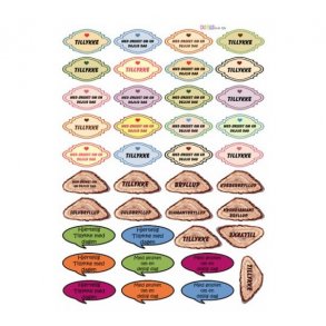 Klippeark Skilte/tekster, mrkedage M46