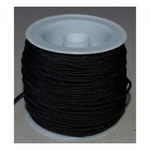 Knyttetrd 1,7mmx25m sort imit.silke 