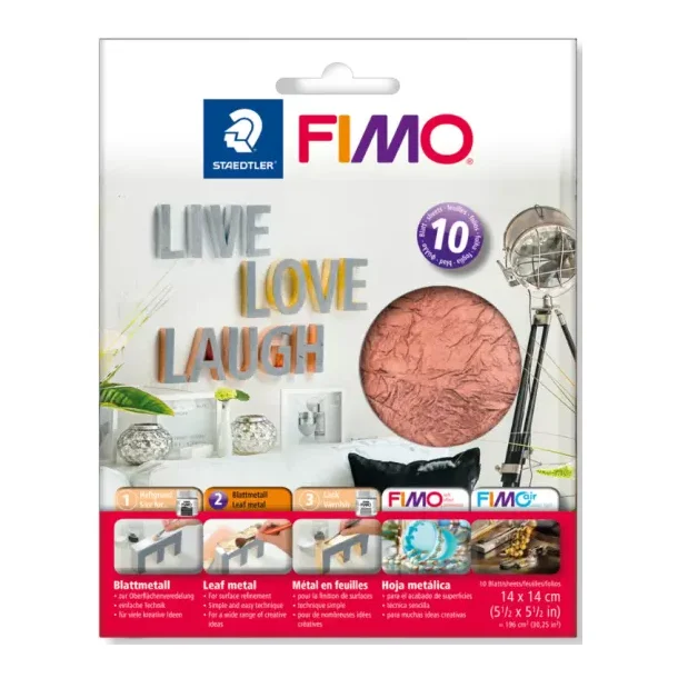 Fimo Blad betal kobber 120g 10ark 14x14cm