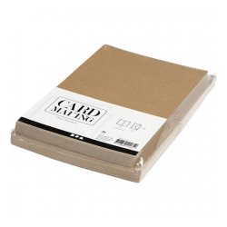 Kort og kuverter, kort str. 10,5x15 cm, kuvert str. 11,5x16,5 cm, natur, 50st