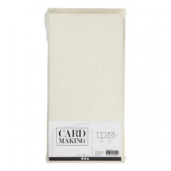 Kort og kuverter, kort str. 15x15 cm, kuvert str. 16x16 cm, rhvid, 50st