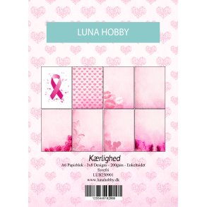 A6 Papirblok K�rlighed - Luna Hobby - 